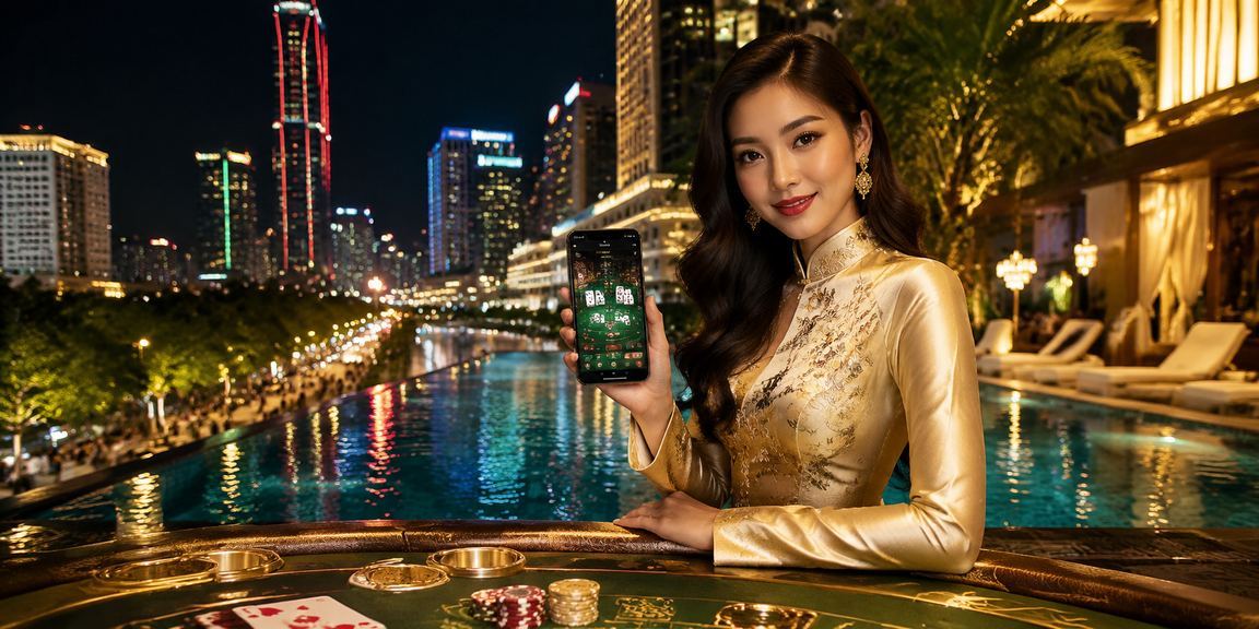 Người chơi tại Thành phố Hồ Chí Minh tham gia baccarat trực tuyến với trang phục áo dài